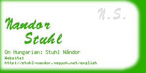 nandor stuhl business card